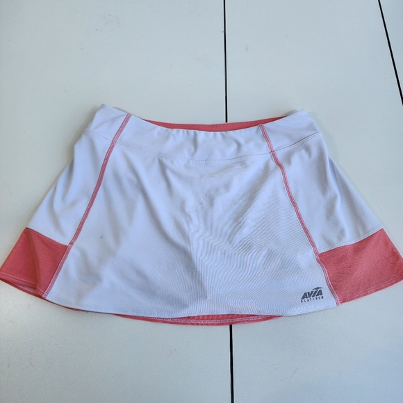 Avia Women's Skort Skirt Stretch Athletic White Peach Pink Tennis Sz S - Picture 1 of 10